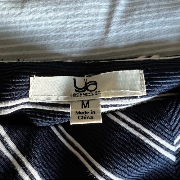 YA Los Angeles Navy and White Striped Women's Shorts - Picture 3 of 5